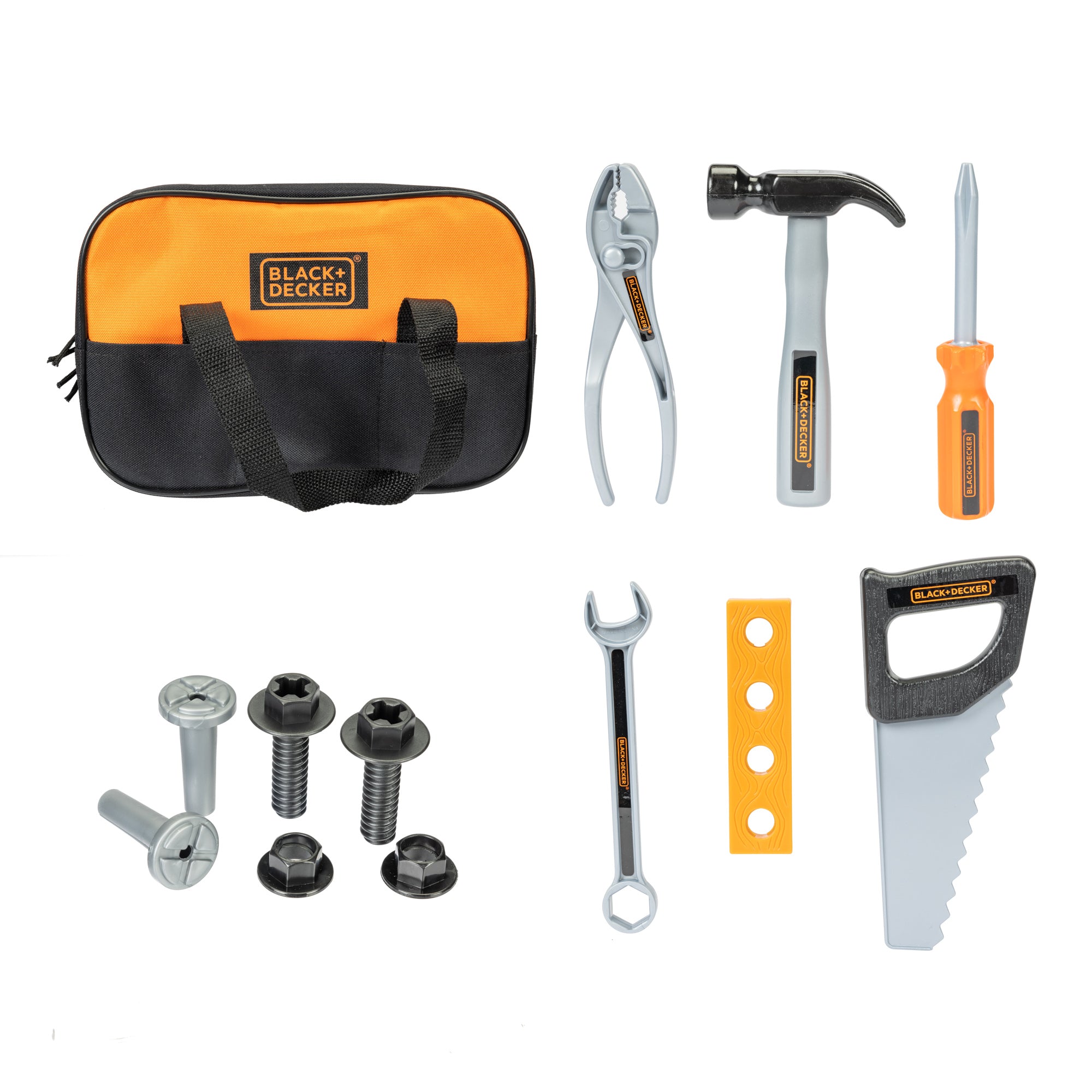 Jakks- Black & Decker Lil Builder Tool Set - 15 Tools & Accessories Pl –