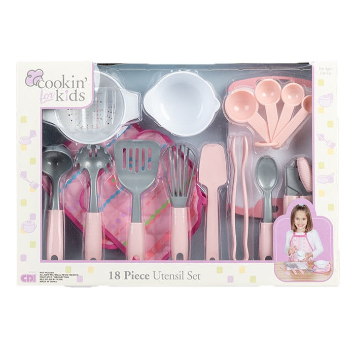 Cookin' for Kids® Pink Utensil Set, 18 Piece