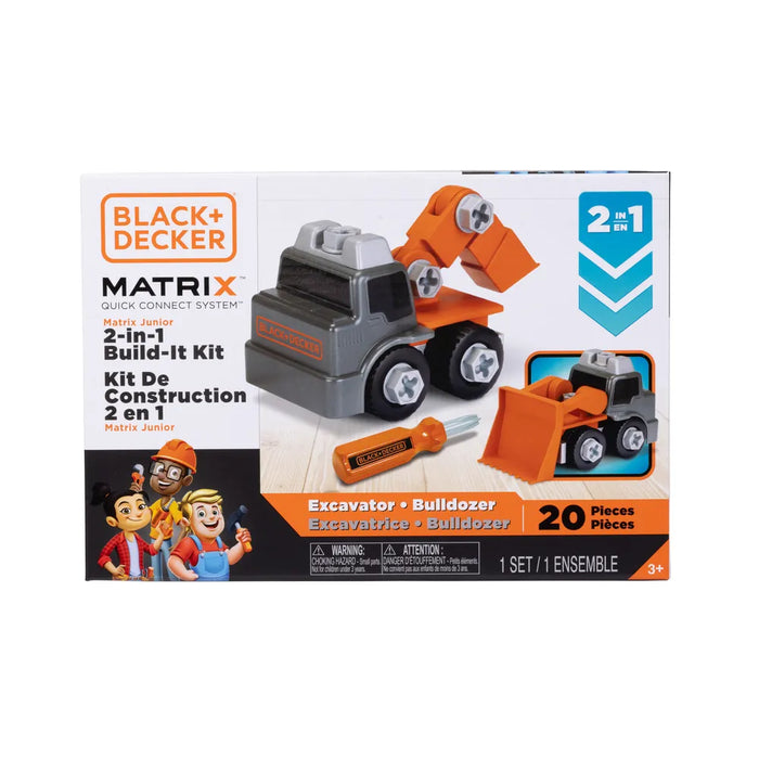 Black + Decker - 2-in-1 Built-It Kit (Excavator + Bulldozer)