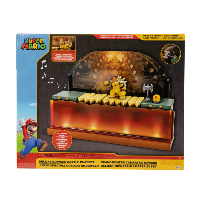 Nintendo - 2.5-inch DLX Bowser Battle Playset