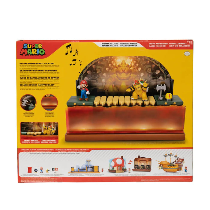 Nintendo - 2.5-inch DLX Bowser Battle Playset