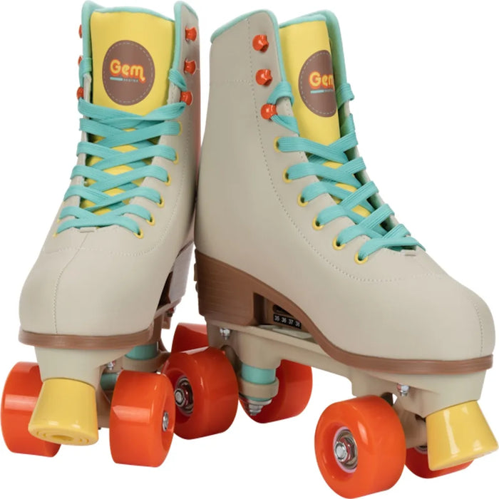 Cream Quad Roller Skates