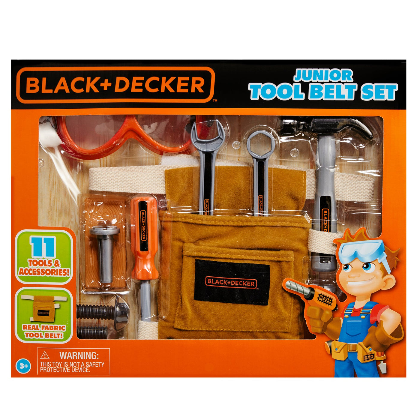 Black + Decker 11 Piece Junior Tool Belt Set