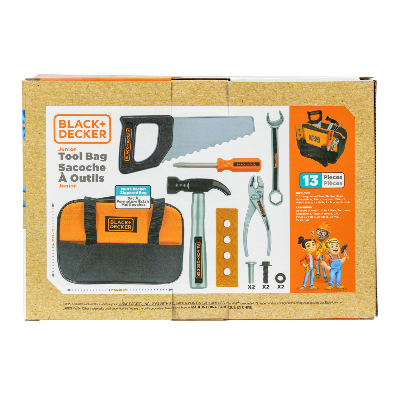 BLACK AND DECKER JUNIOR MY FIRST TOOL BOX KIDS TOY BY JAKKS PACIFIC NEW