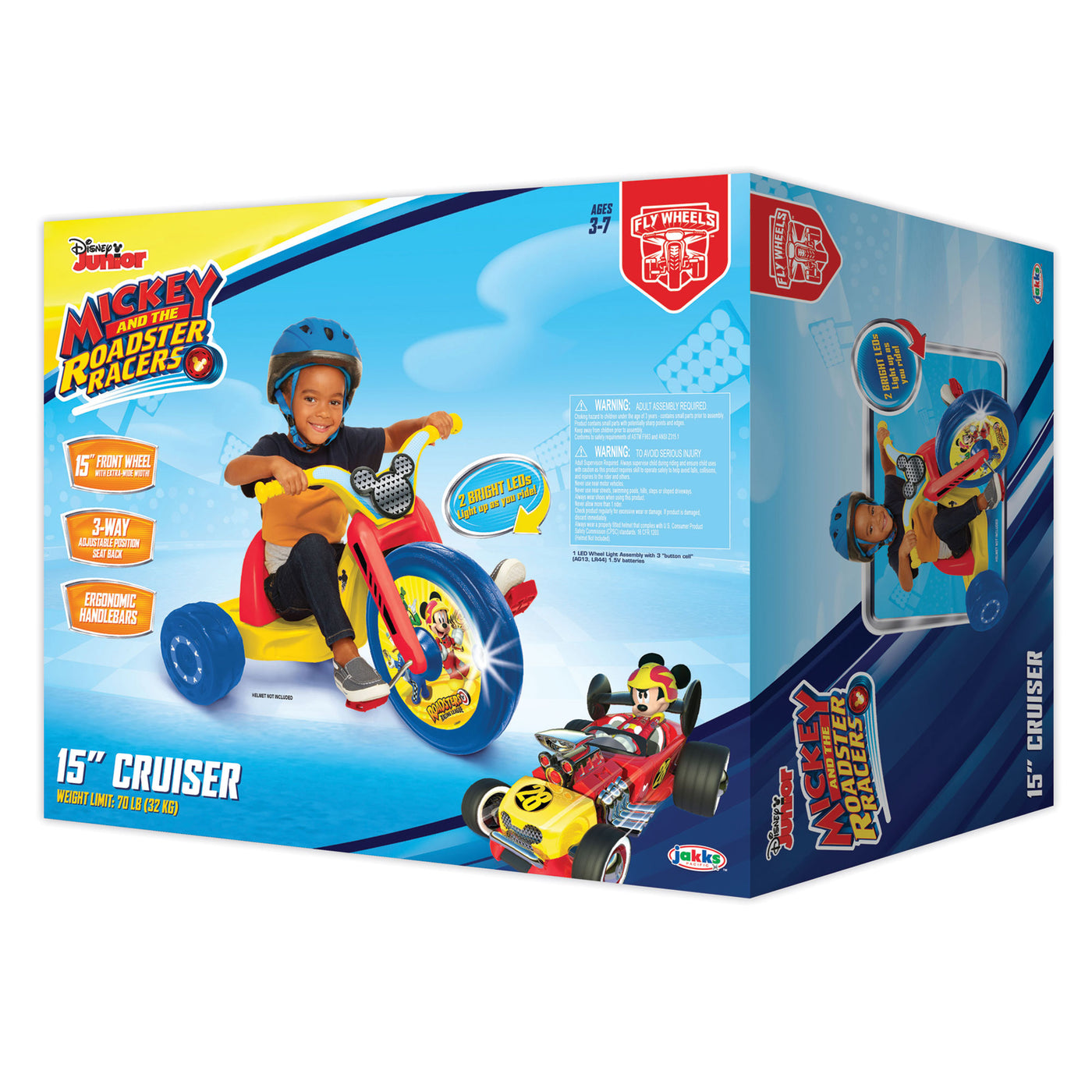 Disney Junior Mickey and the Roadster Racers 15" Fly Wheels Junior Cruiser