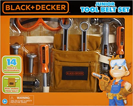 Black + Decker 14 Piece Junior Tool Belt Set