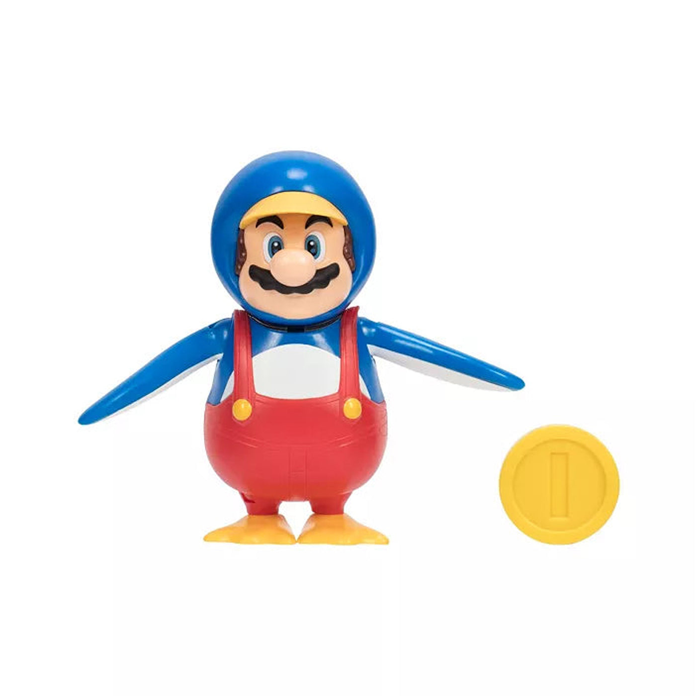 Super Mario 4 Inch Mario Penguin Figure with Coin