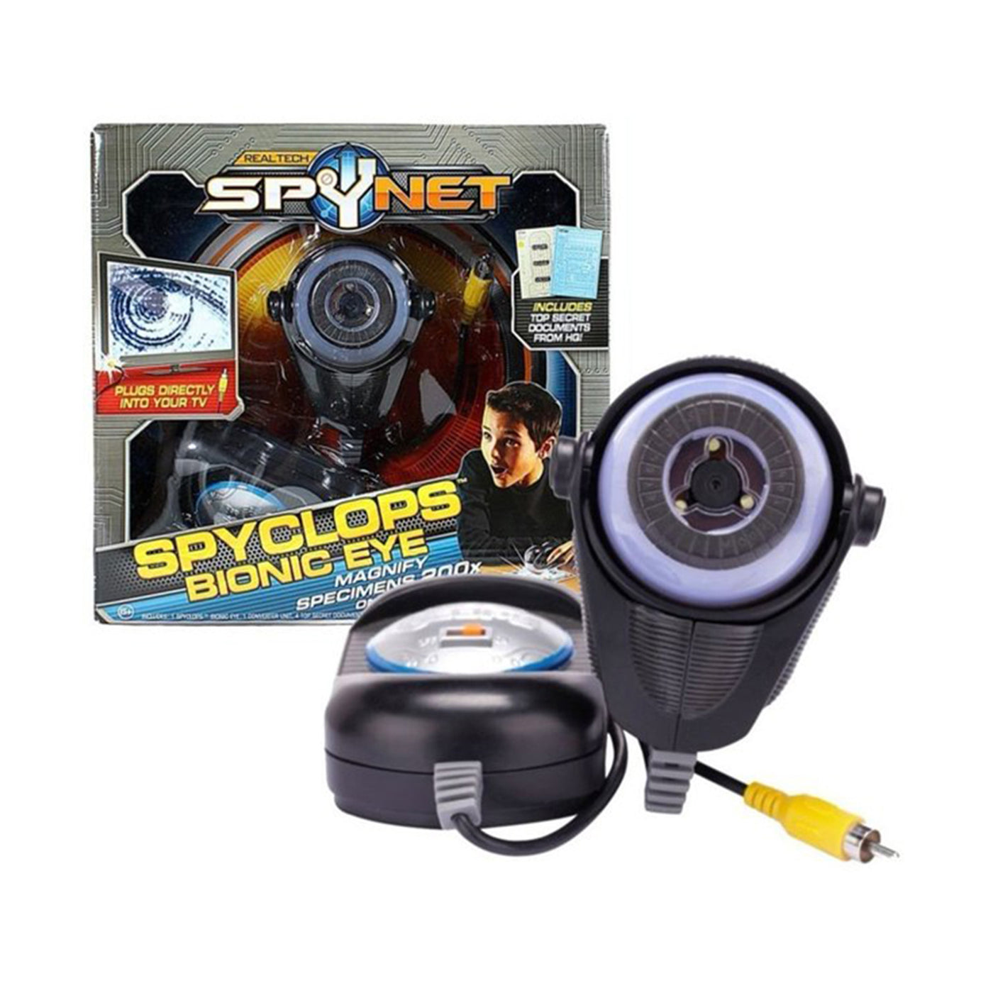 SpyNet Real Tech® Series Spyclops Bionic Eye with 200X Specimen Magnification on Your TV Plus 4 Top Secret Documents